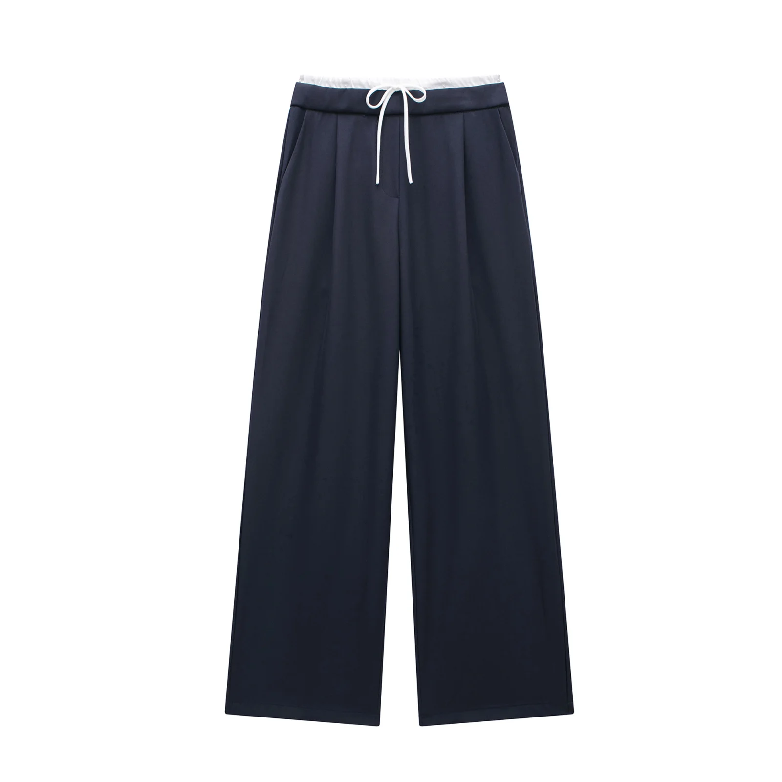 TRAF 2024 Wide Leg Pants for Women High Waist Baggy Pants Woman Summer Pleated Loose Pants Women Streetwear Tied Woman Trousers - Image 5