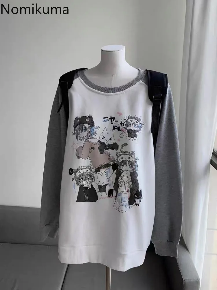 Cotton Cat Print Hoodies Women Streetwear Chic Long Sleeve Sweatshirts Casual Korean Oversized Hoodie Y2k Tops 2025 Ropa Mujer - Image 5