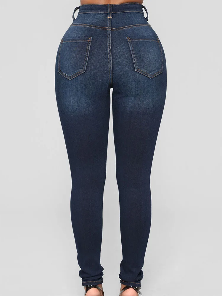 2024 NEW Women’s Skinny Jeans Pants Vintage Denim Jeans Women Fashion Stretch Trousers streetwear Straight Leg Wrap Hips Jeans - Image 4