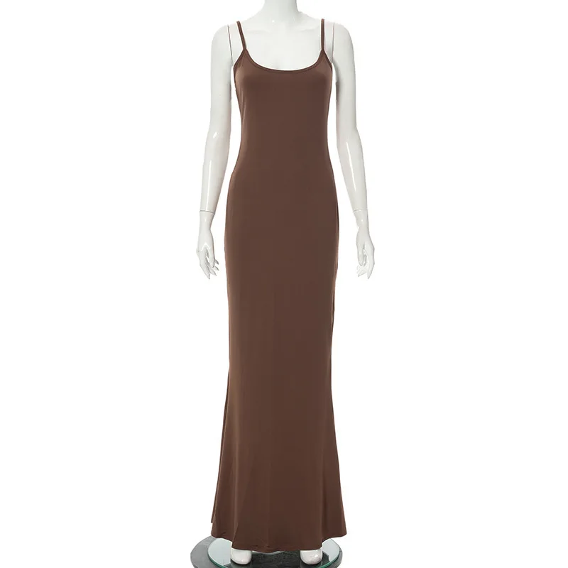 Y2k Women Sexy Tight Long Skirt New Tight Long Skirt Casual Skirt Sleeveless Backless Sexy Hot Girl Suspender Hip Fishtail Skirt - Image 6