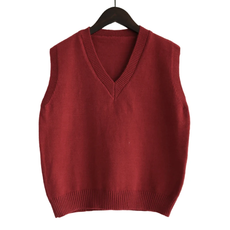 Sleeveless V-Neck Sweater Vest Women 2025 Korean Fashion Knitwear Spring Autumn Solid Color All-match Pullovers Waistcoats Tops - Image 4