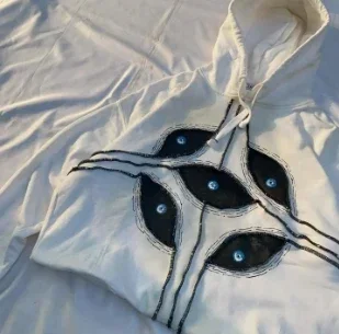 Gothic Punk Eye Pattern Patchwork Hoodies Women Y2k Top New Retro Loose Long Sleeve Sweatshirt Men and Women Hoodie Streetwear - Image 6