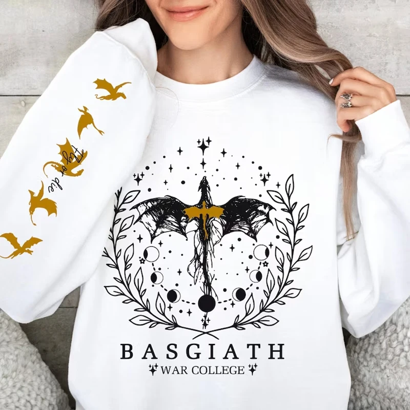 Fourth Wing Sweatshirt Basgiath War College Sweatshirt Women Graphic Hoodies Riders Quadrant Fantasy Reader Bookish Pullover Top - Image 5