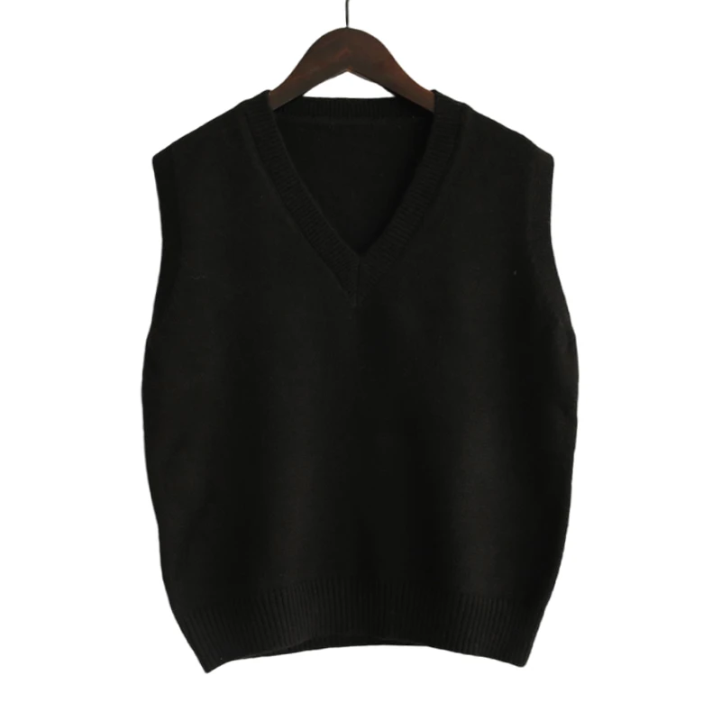 Sleeveless V-Neck Sweater Vest Women 2025 Korean Fashion Knitwear Spring Autumn Solid Color All-match Pullovers Waistcoats Tops - Image 7