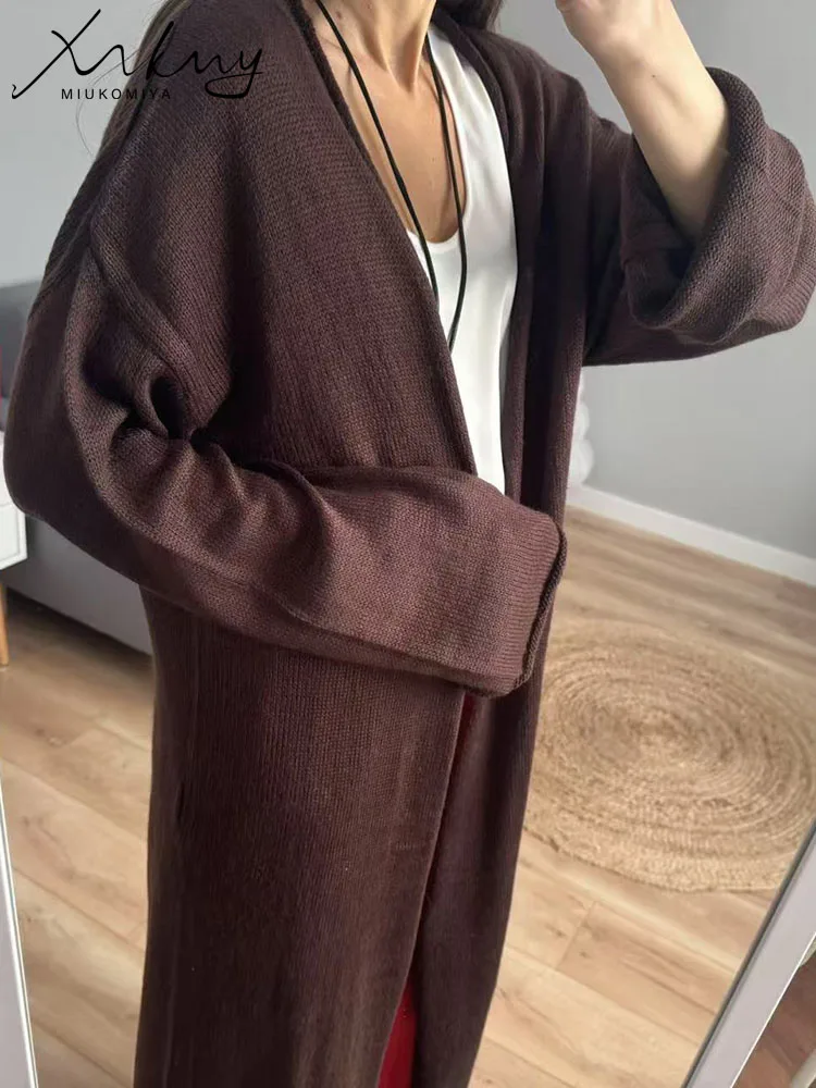 MiuKoMiYa Oversized Thin Long Cardigans Women Summer Long Sleeve Knitted Outerwear Hollow Thin Cardigans For Women Summer 2025 - Image 4