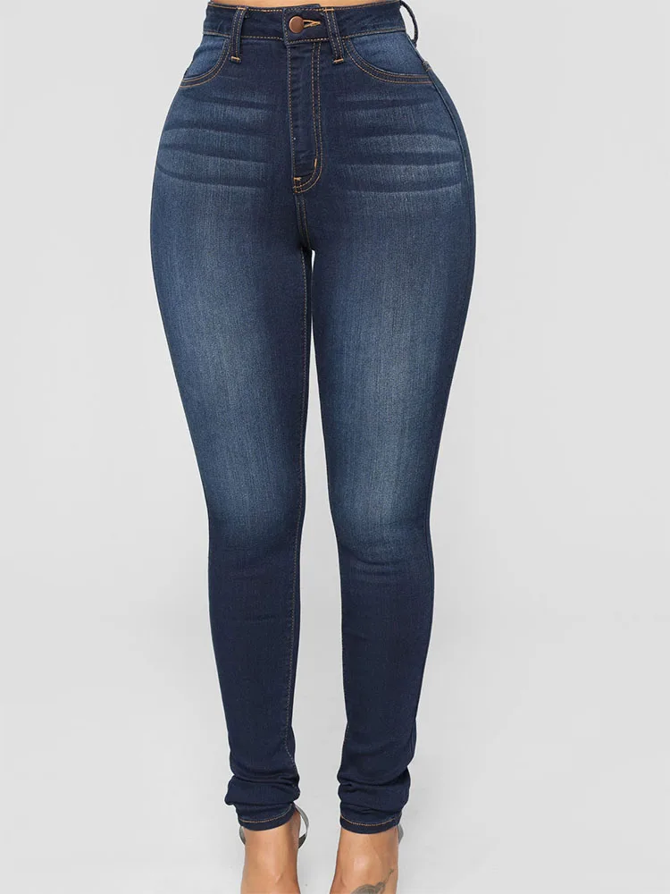 2024 NEW Women’s Skinny Jeans Pants Vintage Denim Jeans Women Fashion Stretch Trousers streetwear Straight Leg Wrap Hips Jeans - Image 2
