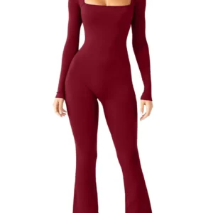 Fashion Slim Jumpsuits Women Sexy Package Hip Bodycon Square Collar Low Cut Trendy Ladies Jumpsuit Streetwear Y2k Style Clothing