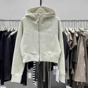 Korean version solid color hoodie women 2000 version casual use loose zipper short jacket women long sleeve jacket