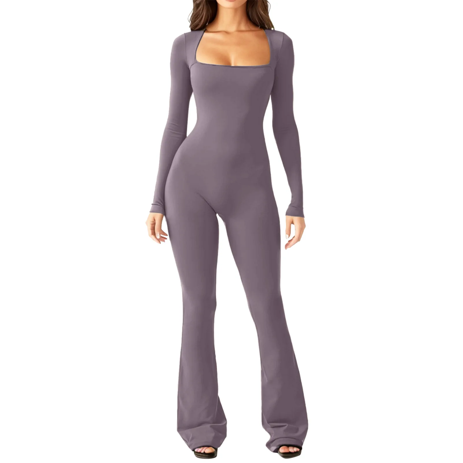 Fashion Slim Jumpsuits Women Sexy Package Hip Bodycon Square Collar Low Cut Trendy Ladies Jumpsuit Streetwear Y2k Style Clothing - Image 7