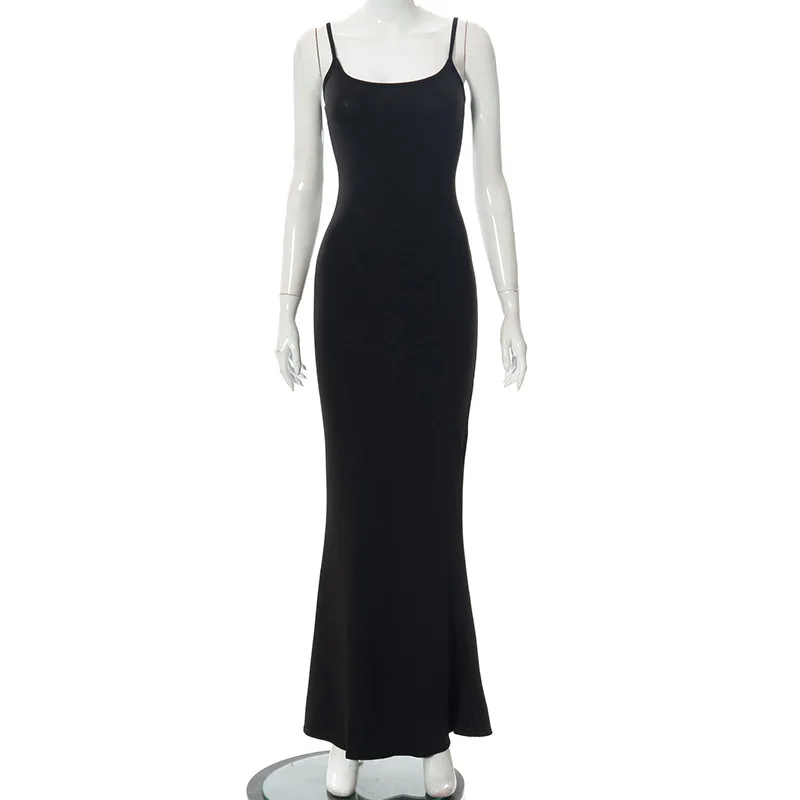 Y2k Women Sexy Tight Long Skirt New Tight Long Skirt Casual Skirt Sleeveless Backless Sexy Hot Girl Suspender Hip Fishtail Skirt - Image 9