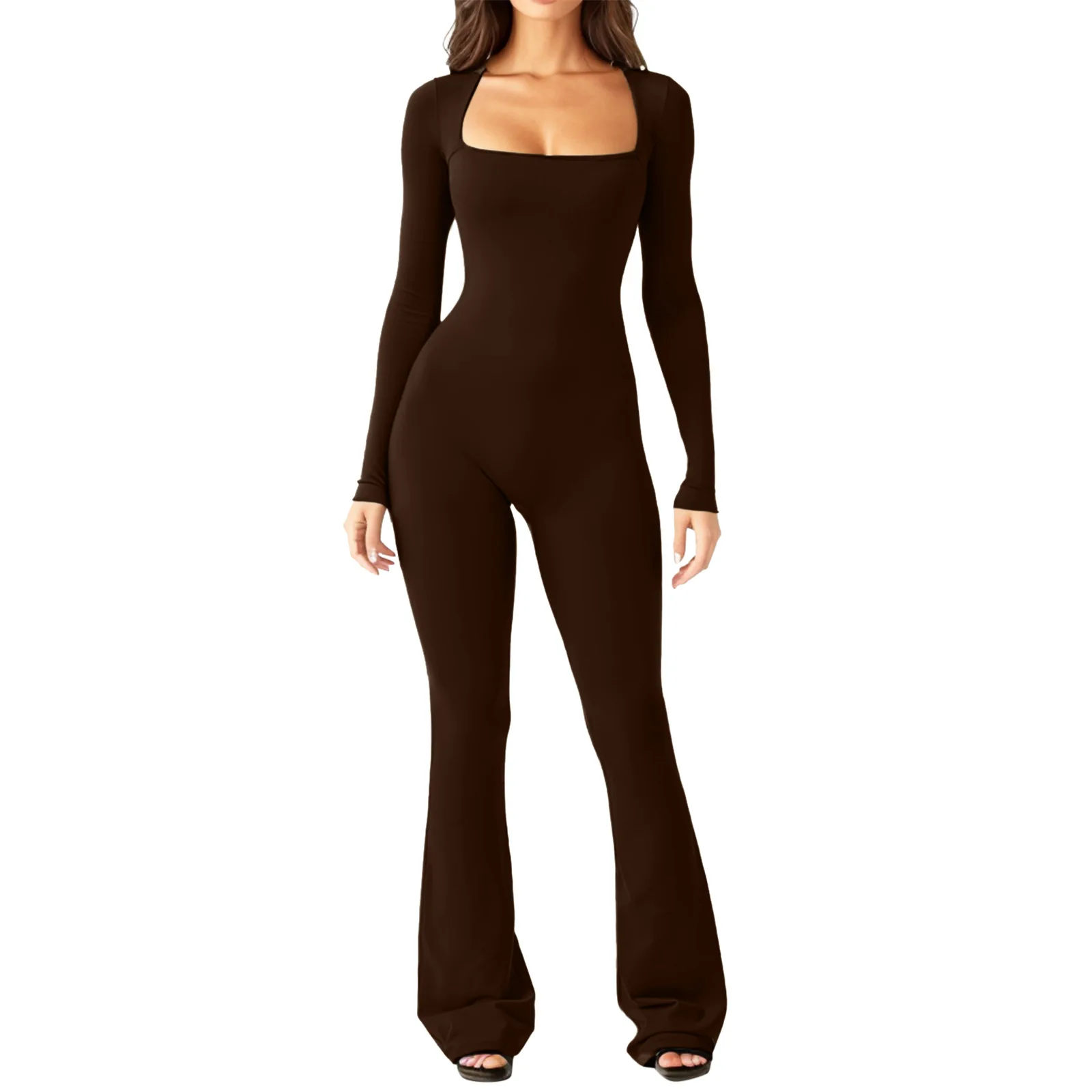 Fashion Slim Jumpsuits Women Sexy Package Hip Bodycon Square Collar Low Cut Trendy Ladies Jumpsuit Streetwear Y2k Style Clothing - Image 10