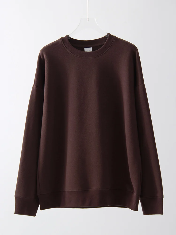 Women Sweatshirts No Hood Oversized Cotton Long Sleeve Tops Basic Solid O Neck Sweatshirts For Women Oversized Pullovers Spring - Image 16