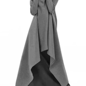 Women Asymmetrical Hoodie Sweatshirts Autumn Winter Female Solid X-Long Coats JYFS-AY1100