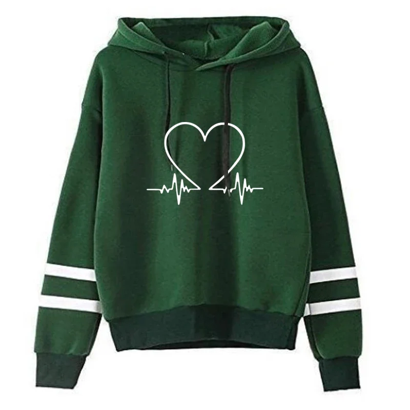 Woman Clothing Versatile Sweatshirts Casual Hoodies Comfortable Pullovers Slim Fit Soft Striped Lazy Style Jogging Daily Women's - Image 4