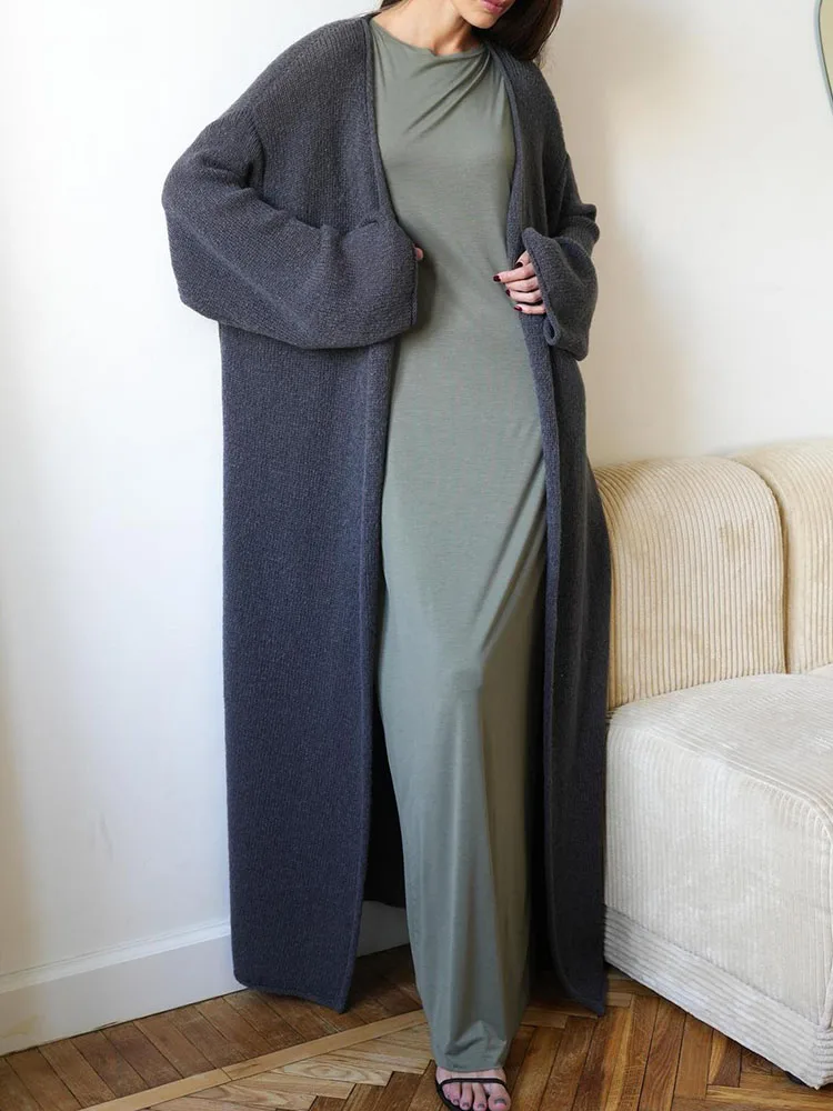 MiuKoMiYa Oversized Thin Long Cardigans Women Summer Long Sleeve Knitted Outerwear Hollow Thin Cardigans For Women Summer 2025 - Image 7