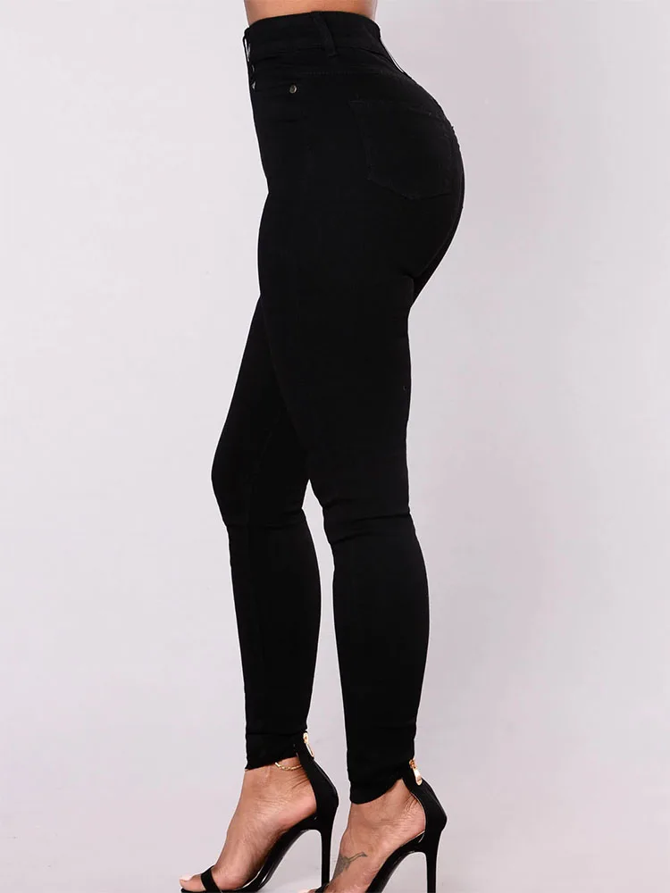 2024 NEW Women’s Skinny Jeans Pants Vintage Denim Jeans Women Fashion Stretch Trousers streetwear Straight Leg Wrap Hips Jeans - Image 3