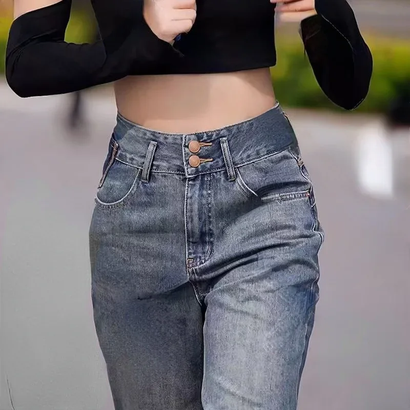 Vintage Womens Jeans Baggy Pants for Women Wide Leg Loose Straight Trousers Basics Clothes New In Xxl Grunge Y2k Streetwear 90s - Image 5