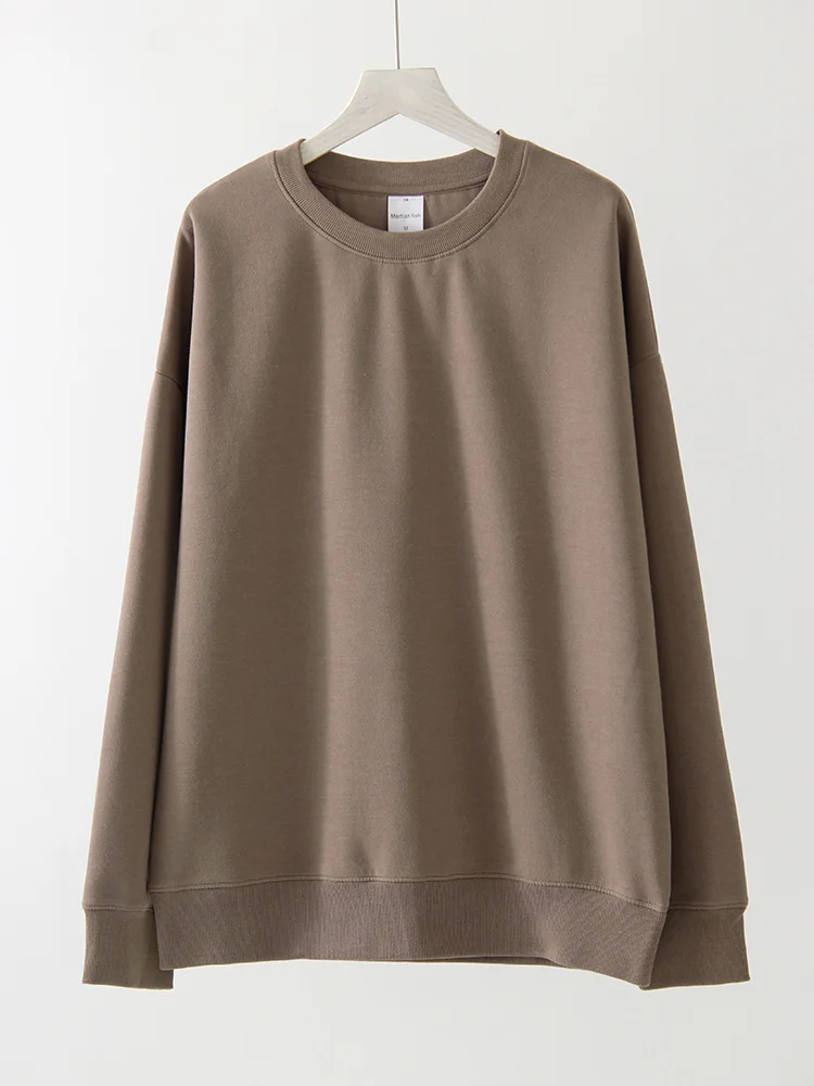 Women Sweatshirts No Hood Oversized Cotton Long Sleeve Tops Basic Solid O Neck Sweatshirts For Women Oversized Pullovers Spring - Image 8