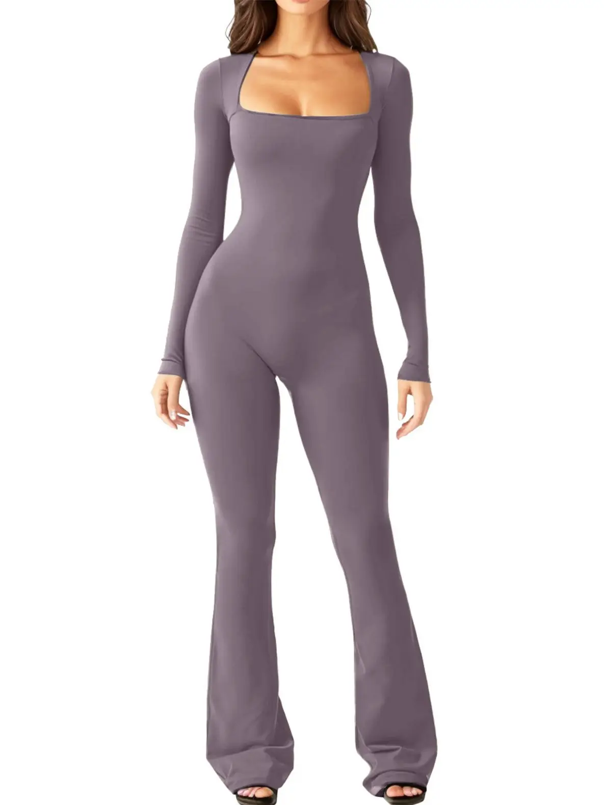 Fashion Slim Jumpsuits Women Sexy Package Hip Bodycon Square Collar Low Cut Trendy Ladies Jumpsuit Streetwear Y2k Style Clothing - Image 2