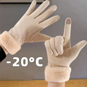 1pair Women's Thermal Lined Cycling Gloves, Winter Warmth Riding Gloves Halloween Accessories Winter Gloves