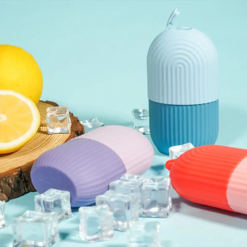 Silicone Cube Tray Shape Face Facial Ice Roller Massage Face Massage Roller Frozen Facial Reusable Ice Face Roller Skincare Tool - Image 2
