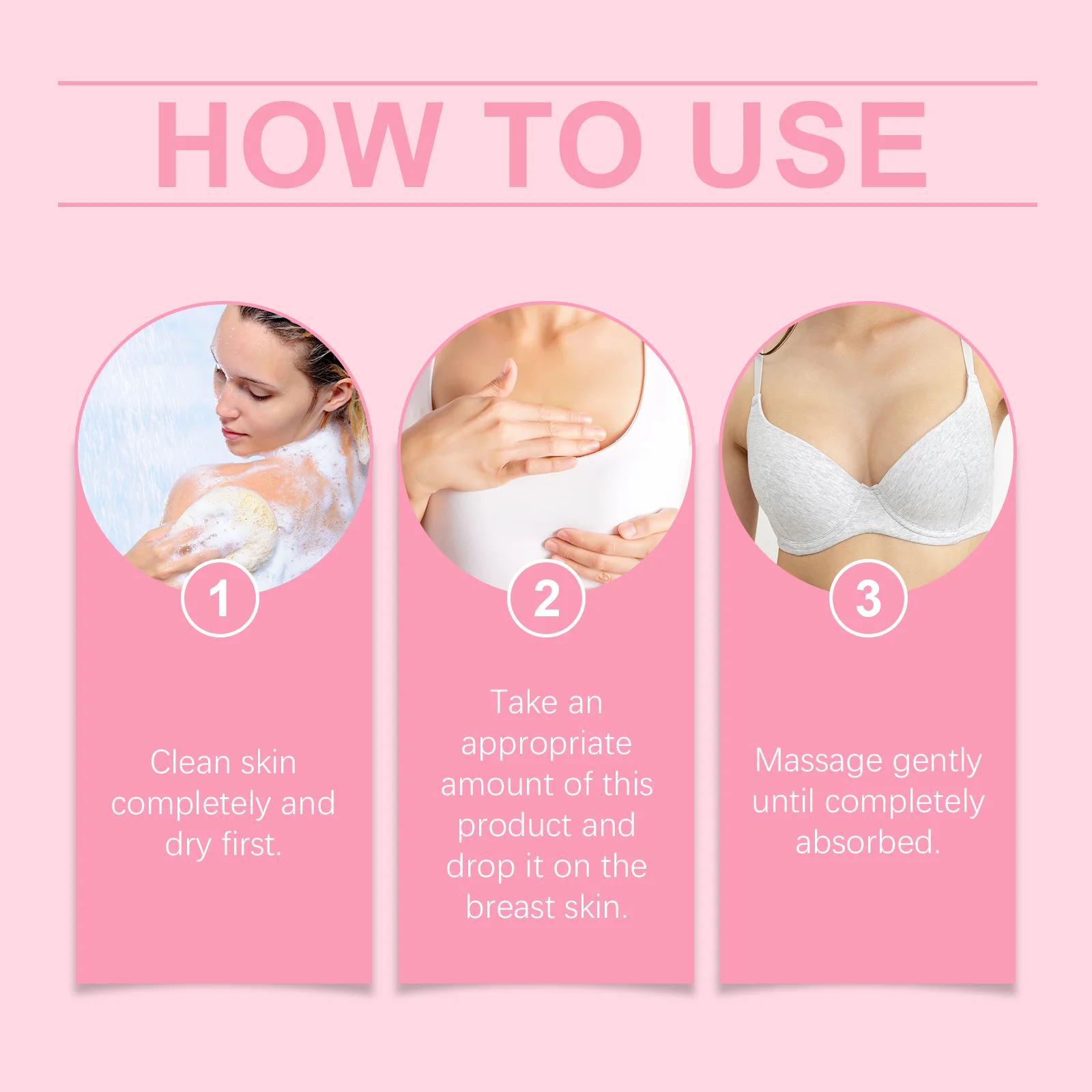 Oceaura Breast Care Cream Nourishing Firming Breast Skin Reduce Sagging Daily Massage Improve Skin Elasticity Breast Skin Cream - Image 5