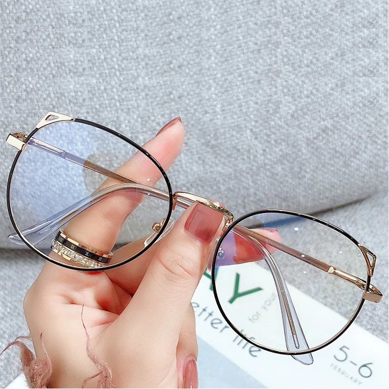 2022 Trends Women Office Anti Blue Light Oversized Computer Glasses Cat Eye Female Blue Blocking Big Size Eyeglasses Alloy Frame - Image 20