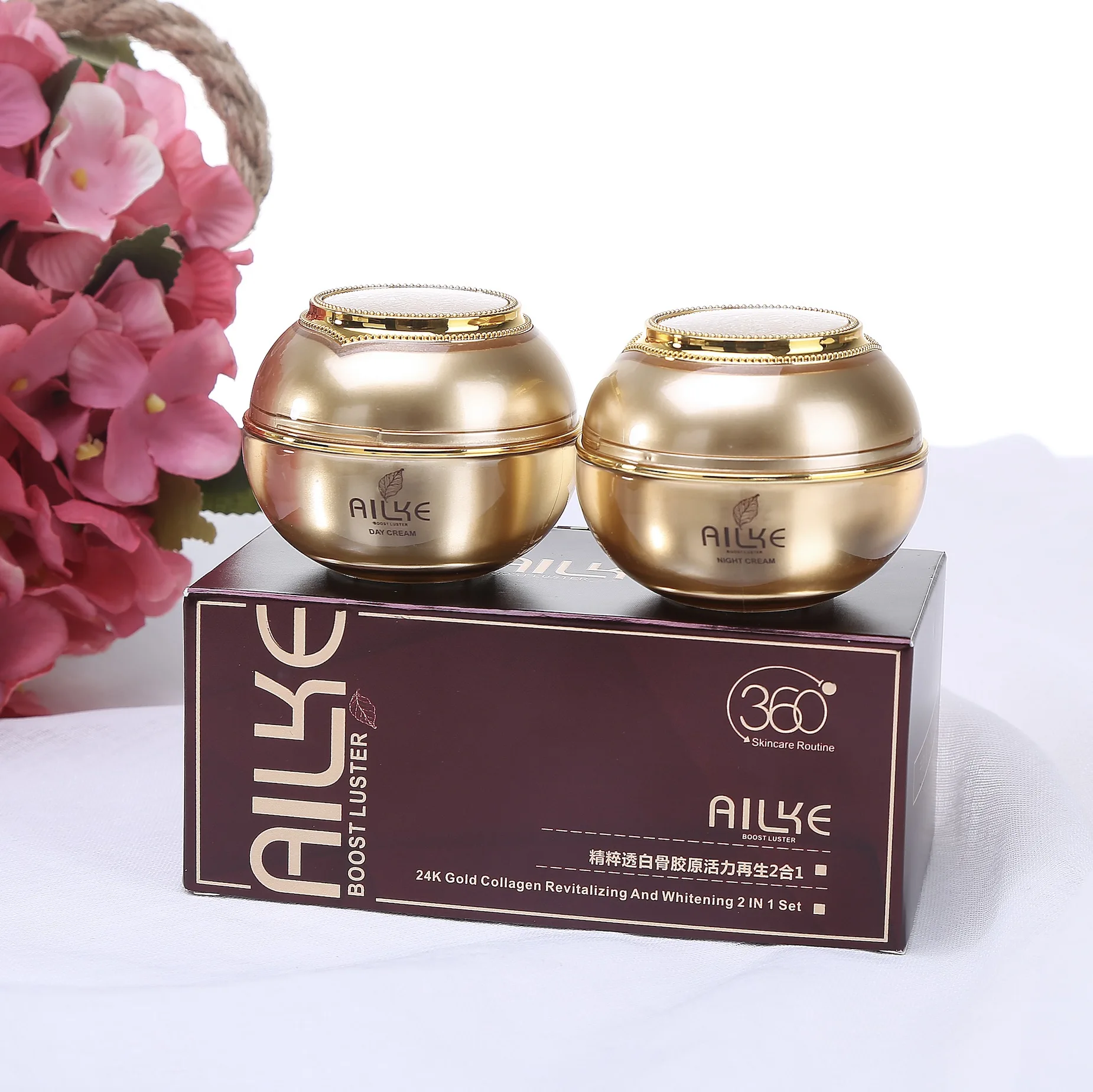AILKE Whitening Face Care Set, Moisturizing, Brightening, With Collagen Vitamin C, Even Skin Tone, Suitable for Men and Women - Image 13
