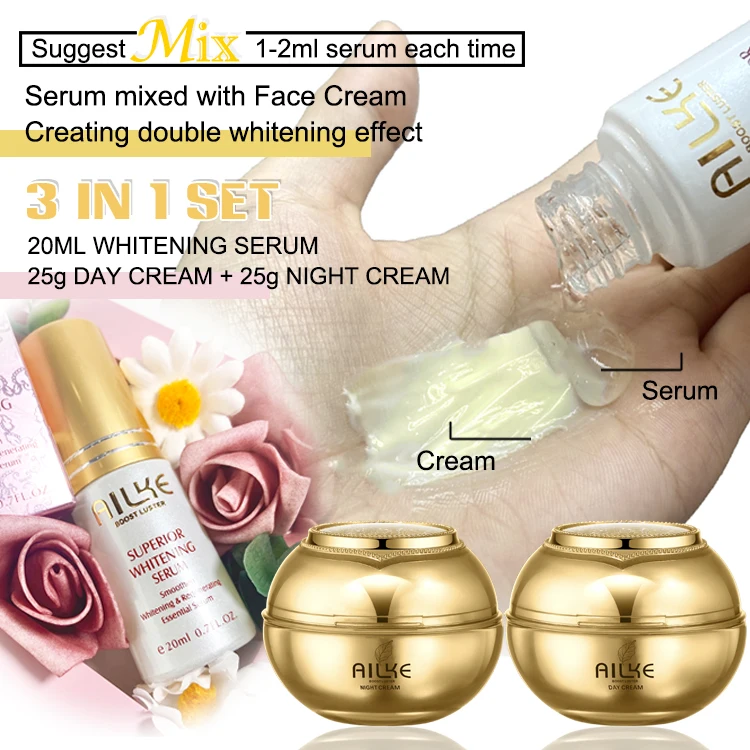 AILKE Whitening Face Care Set, Moisturizing, Brightening, With Collagen Vitamin C, Even Skin Tone, Suitable for Men and Women - Image 7