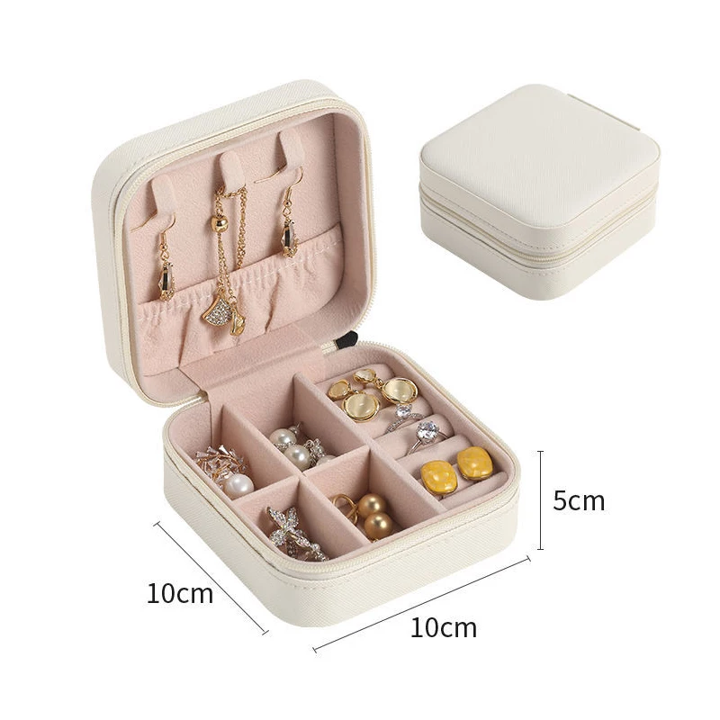 Double-layer Wooden Jewlery Box Ring Box Jewelry Boxes and Packaging with PU Leather Jewelry Storage Organizer and Makeup Case - Image 11
