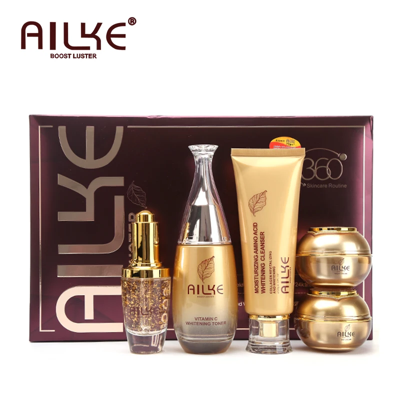 AILKE Whitening Face Care Set, Moisturizing, Brightening, With Collagen Vitamin C, Even Skin Tone, Suitable for Men and Women - Image 12