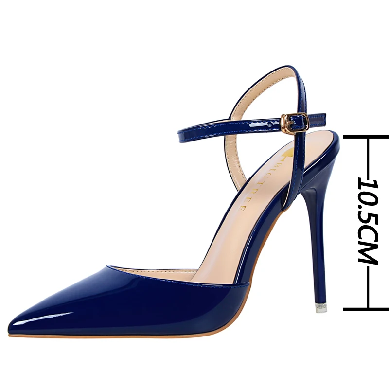 BIGTREE Shoes Fashion Sandals Women 2025 Patent Leather High Heels Women Sandals Summer Heeled Sandals Pointed Toe Women Pumps - Image 6