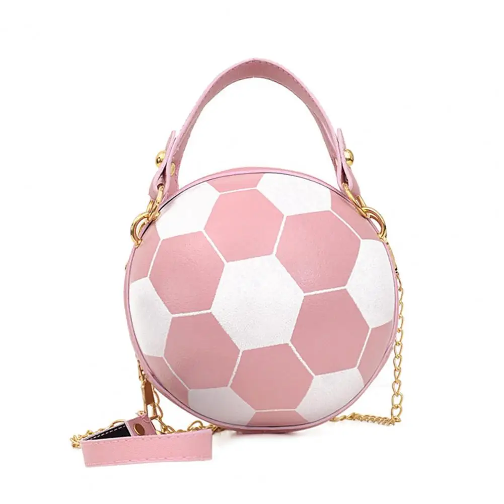 Chic Women Handbag Round Basketball Football Barrel-shaped Faux Leather Crossbody Shoulder Bag - Image 5
