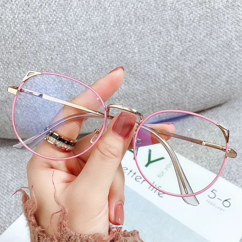 2022 Trends Women Office Anti Blue Light Oversized Computer Glasses Cat Eye Female Blue Blocking Big Size Eyeglasses Alloy Frame - Image 14