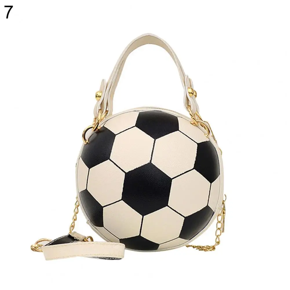 Chic Women Handbag Round Basketball Football Barrel-shaped Faux Leather Crossbody Shoulder Bag - Image 8