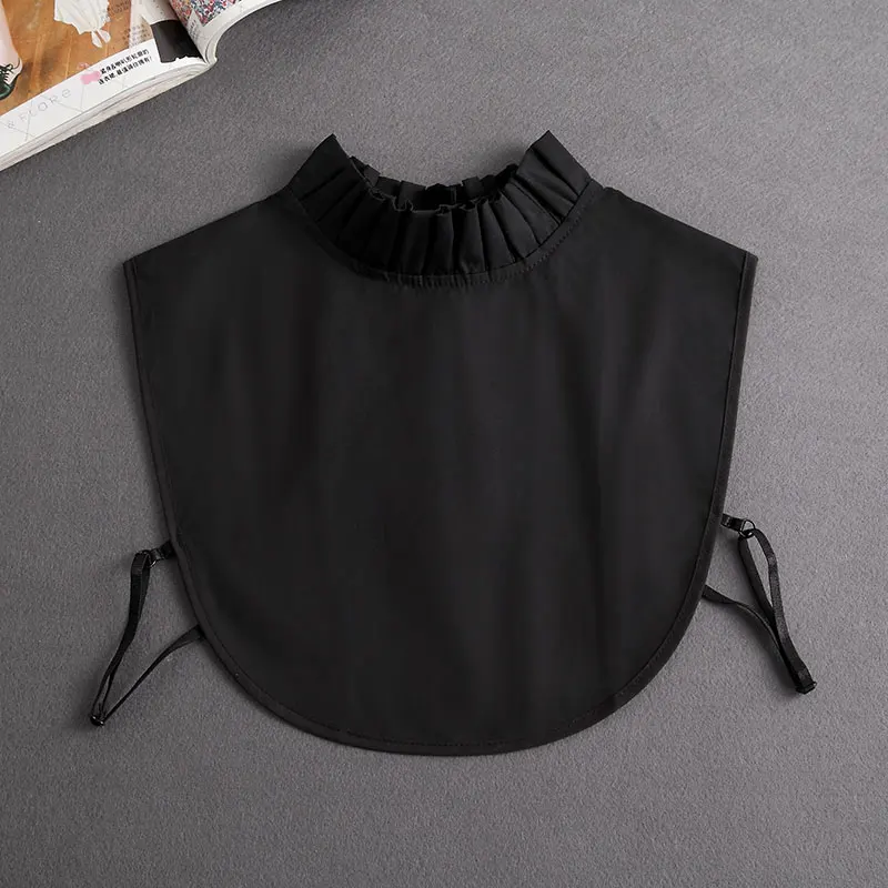 Front Tie White Fake Collar Stand Beads Detachable Collar Fake Women Vintage Crystal Lace Ladies False Blouse Collar Half Shirt - Image 19