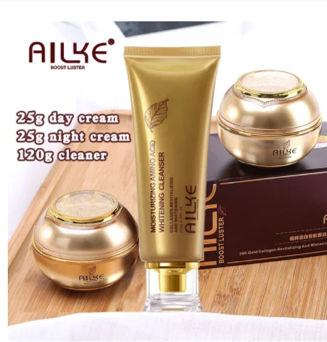 AILKE Whitening Face Care Set, Moisturizing, Brightening, With Collagen Vitamin C, Even Skin Tone, Suitable for Men and Women - Image 9