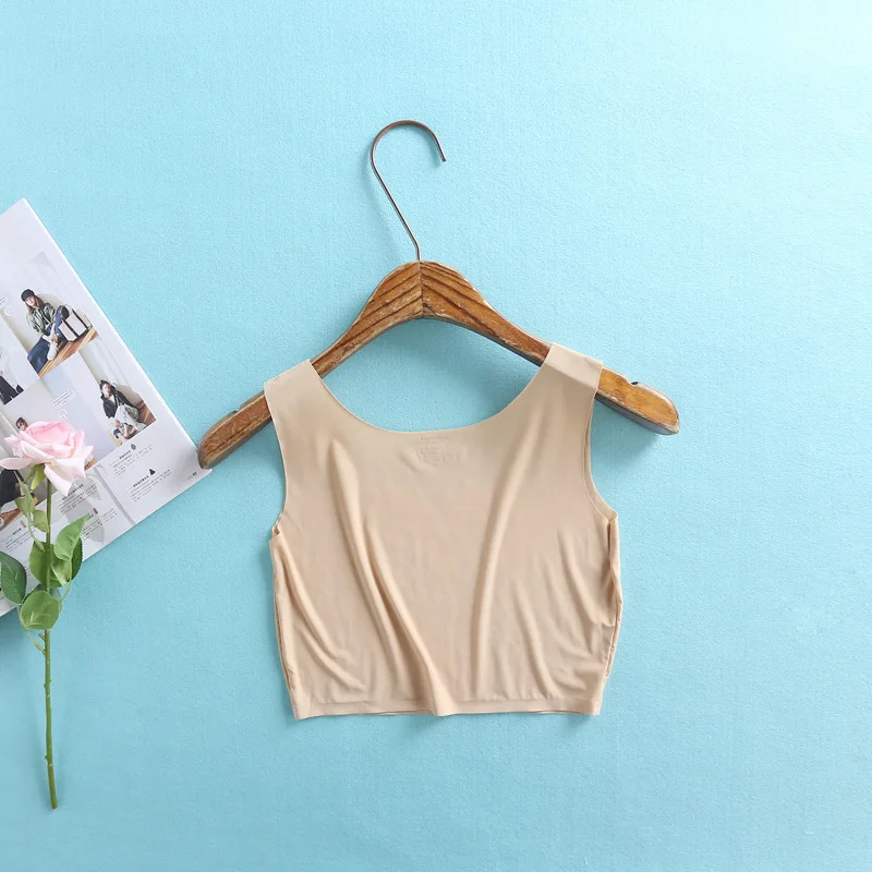 NEW 2019 Summer Sleeveless tank Tops Women seamless Ice Silk Vest Female Sexy short Solid Camisole Plus size 4XL - Image 3