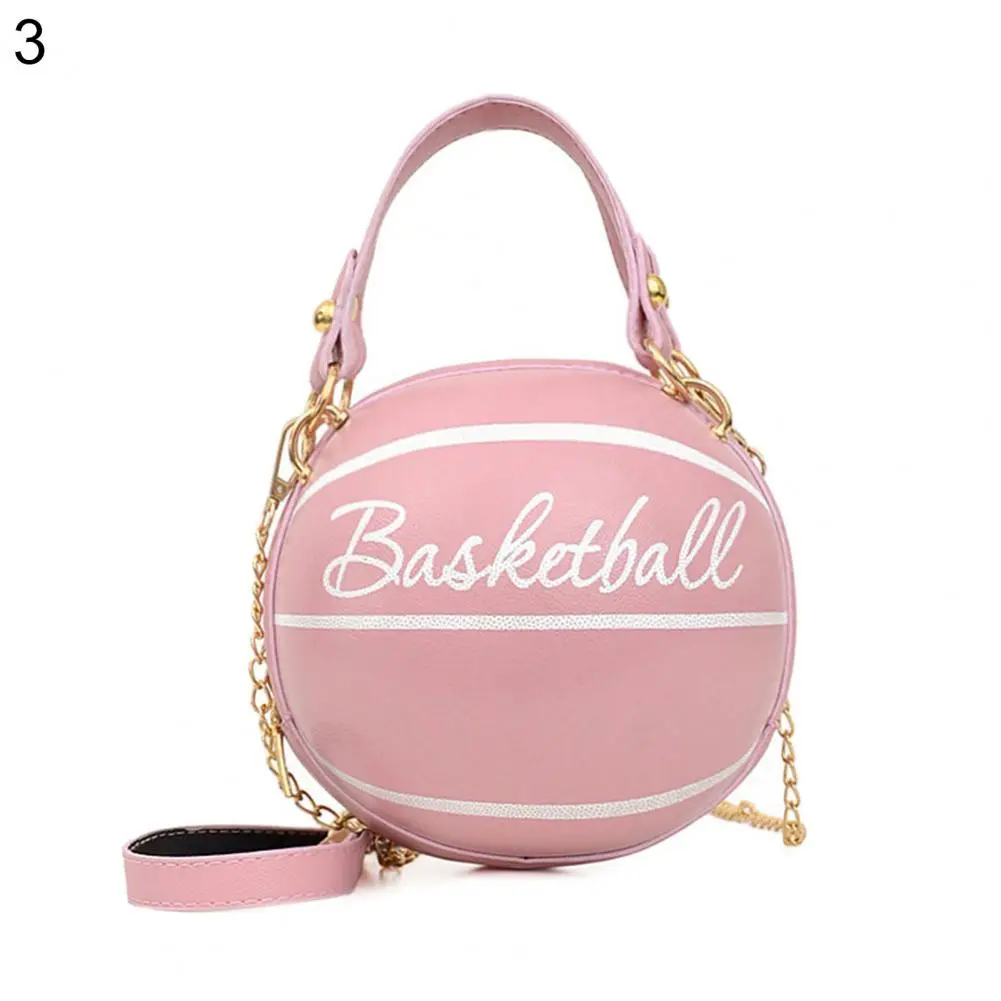 Chic Women Handbag Round Basketball Football Barrel-shaped Faux Leather Crossbody Shoulder Bag - Image 14