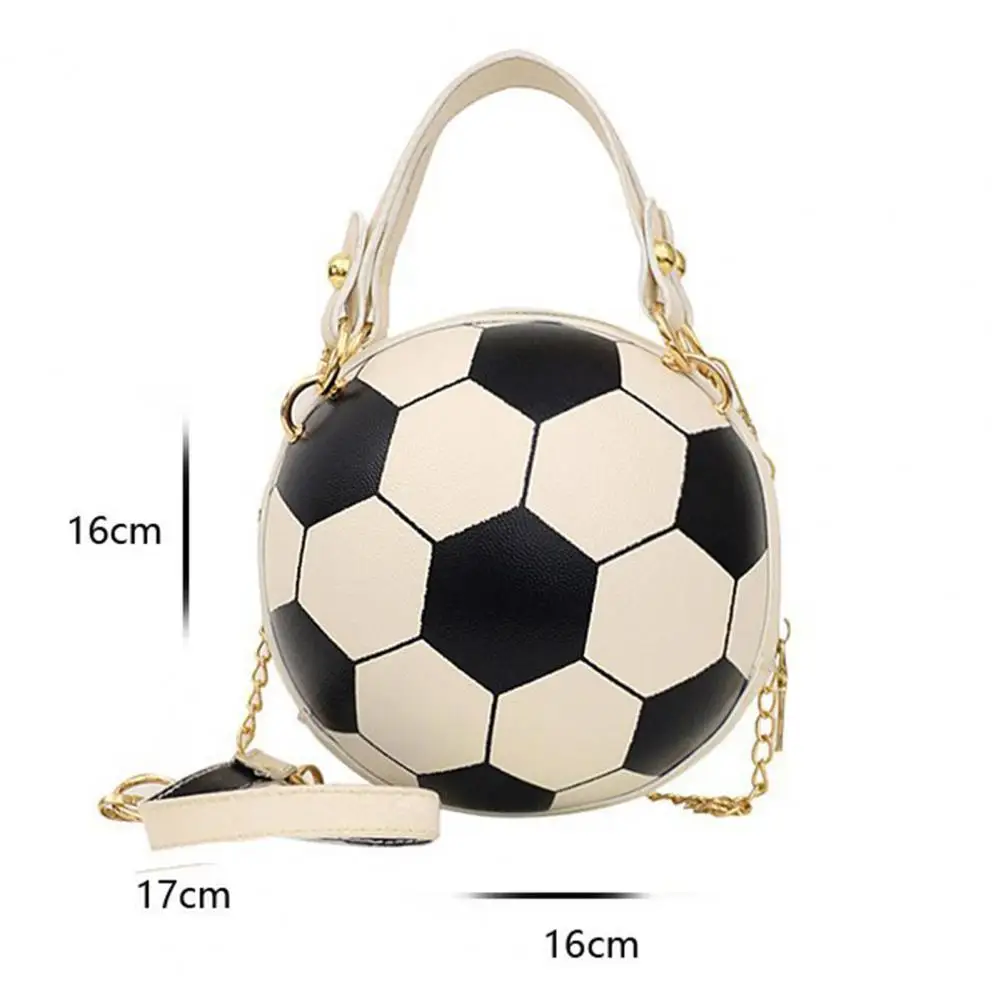 Chic Women Handbag Round Basketball Football Barrel-shaped Faux Leather Crossbody Shoulder Bag - Image 6