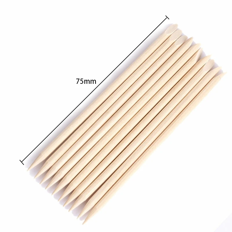 100pcs Wooden Sticks for Nails Design Nail Gel Polish Drawing Art Orange Wood Stick Cuticle Pusher Remover Manicure Tool Set - Image 6