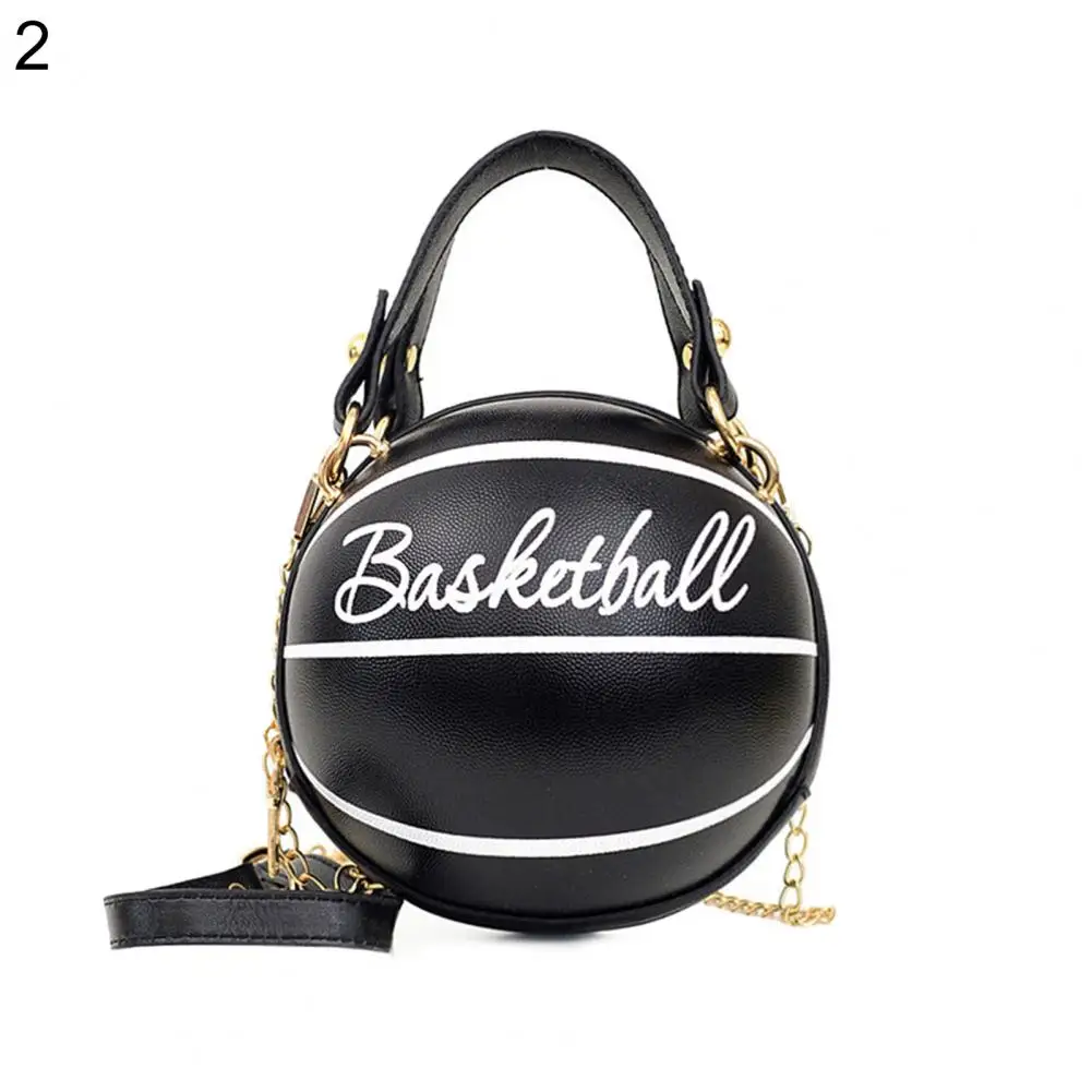 Chic Women Handbag Round Basketball Football Barrel-shaped Faux Leather Crossbody Shoulder Bag - Image 15