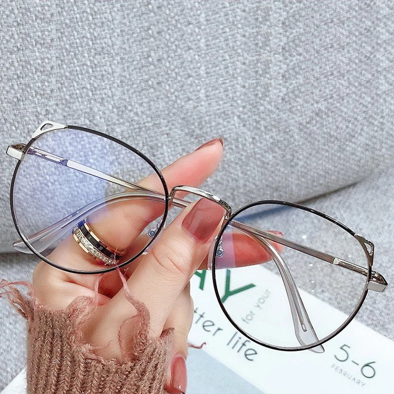 2022 Trends Women Office Anti Blue Light Oversized Computer Glasses Cat Eye Female Blue Blocking Big Size Eyeglasses Alloy Frame - Image 19