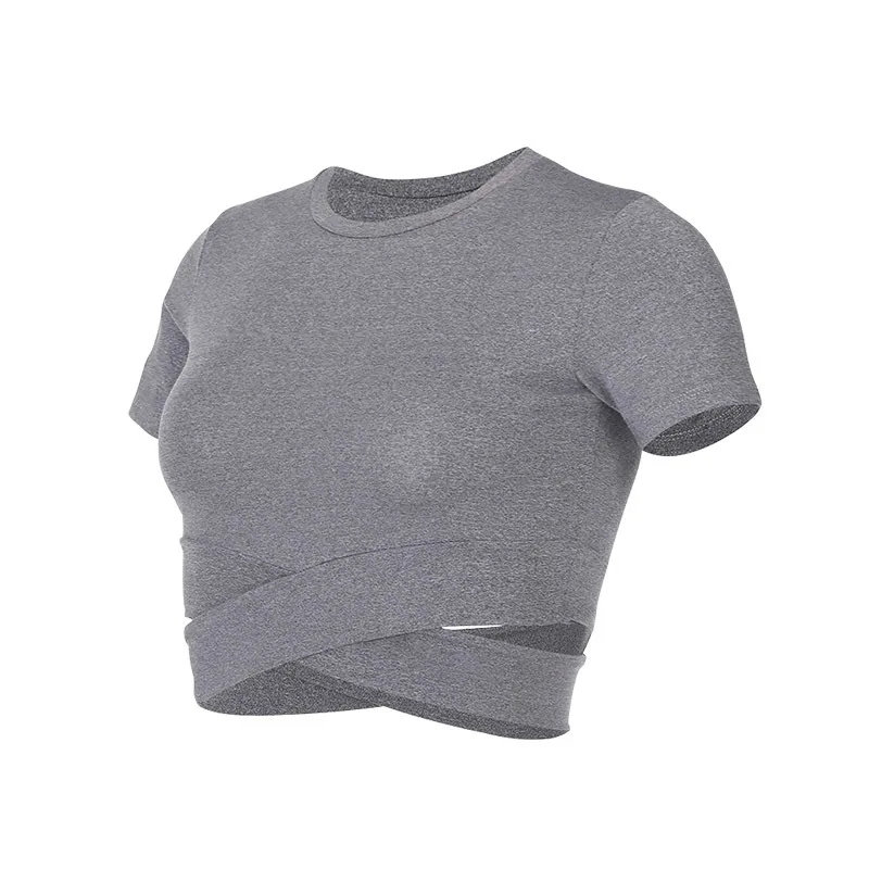 Women's Fitness T-shirts 2024 Clothing Gym Shirt Female Seamless Yoga Top Sportswear Crop Tops Sports Wear For Women T-shirt - Image 9