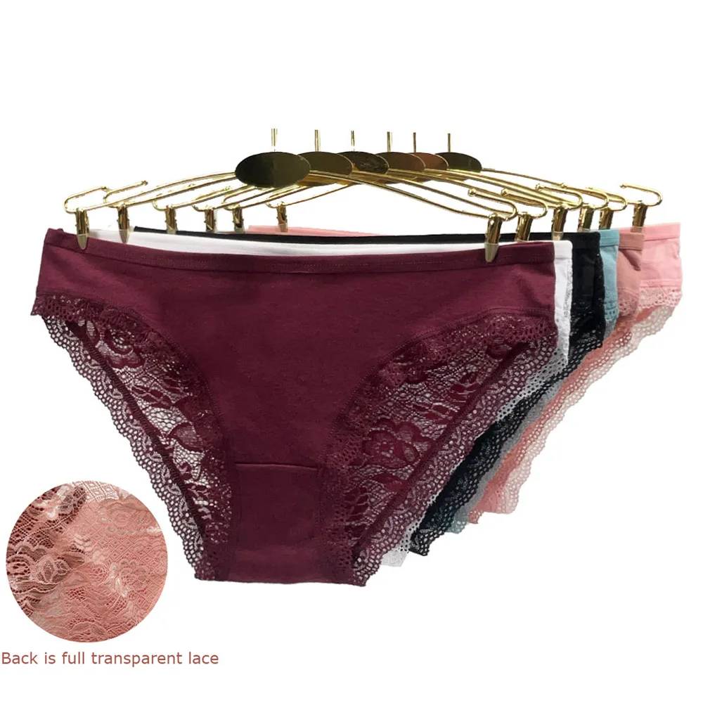 Moonflame 5 Pcs Underwear Girls Low Rise Cotton Briefs Sexy Lace Women's Panties - Image 10