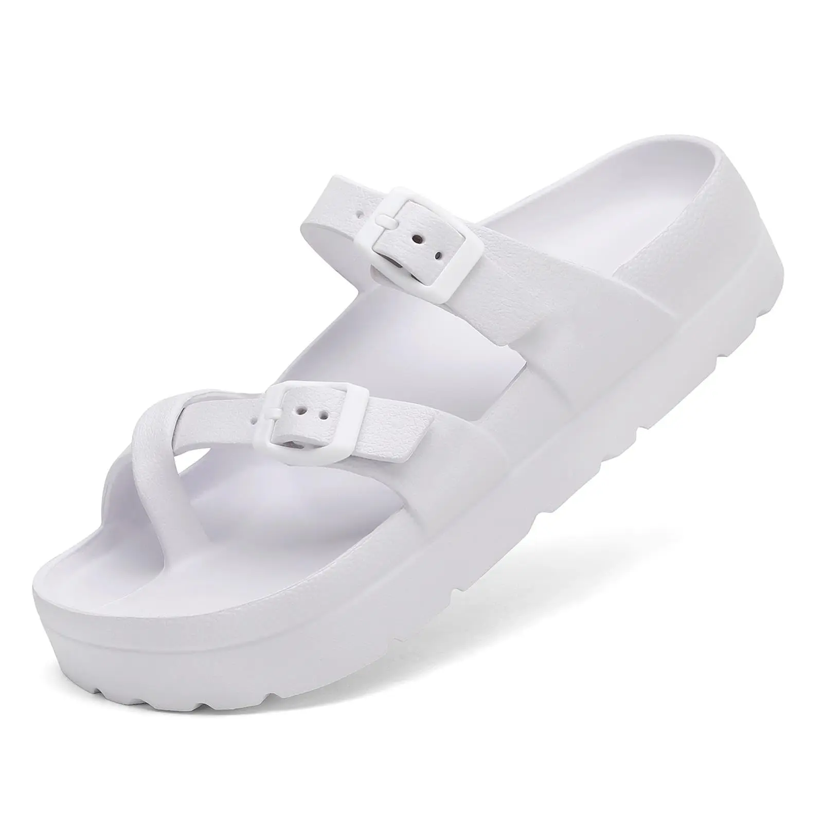 Bebealy Womens Platform Sandals with Arch Support Adjustable Buckle Beach Sandal Woman Comfort Lightweight Ultra Cushion Slides - Image 8