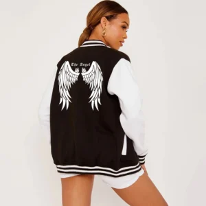 The White Wings Of Angels Jackets Womens S-5Xl Pocket Clothes Harajuku Warm Fleece Baseball Uniform Fashion Oversized Overcoat