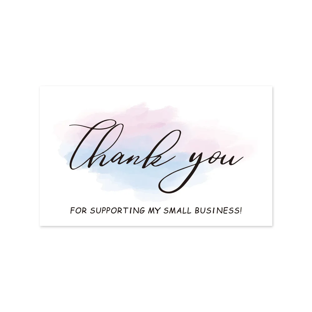 9.0x5.4cm Pink Black Foil Stamp Greeting Label Custom Thank You Cards For Small Bussiness Gift Box Decoration Packaging Supplies - Image 8