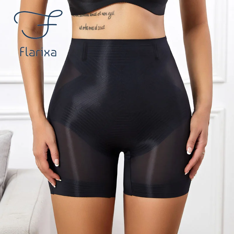 Flarixa Body Shapewear Woman High Waist Slimming Shorts Postpartum Abdomen Control Panties Ultra Thin Ice Silk Shaping Underwear - Image 4