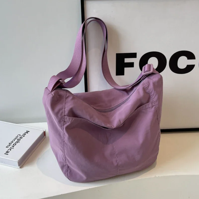 Simple Large Capacity Crossbody Bags Versatile Nylon Women's Shoulder Bag Casual Soft Female Hobos Bag Handbags bolsas de mujer - Image 8